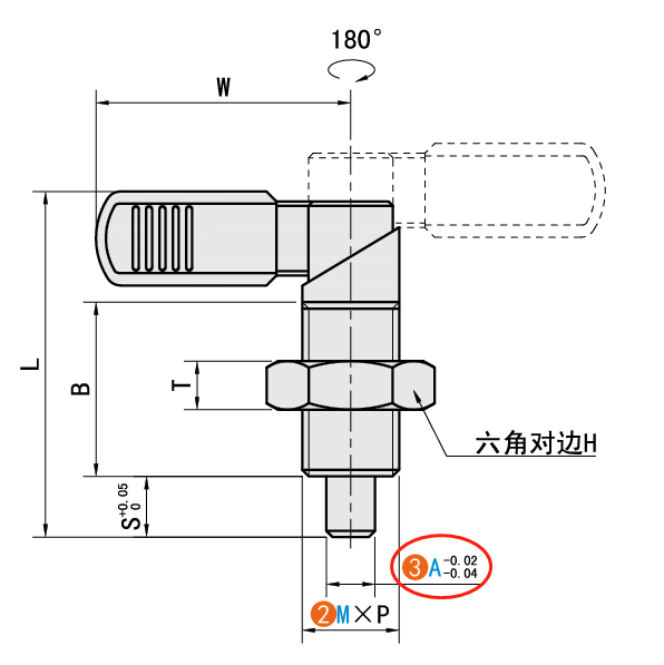 A（銷部直徑）