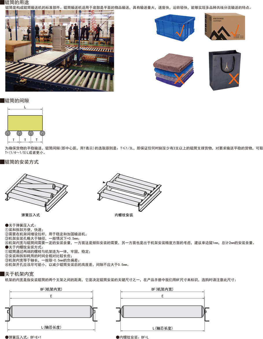 無動力輸送輥筒-彈簧壓入式滾筒作用與用途