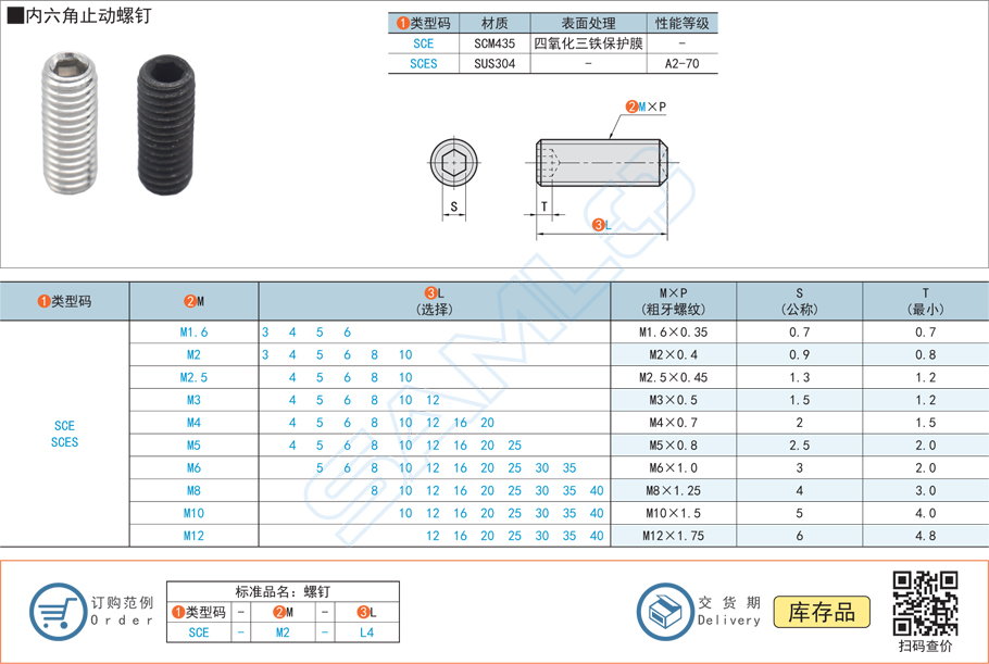 內(nèi)六角止動(dòng)螺絲釘規(guī)格參數(shù)尺寸