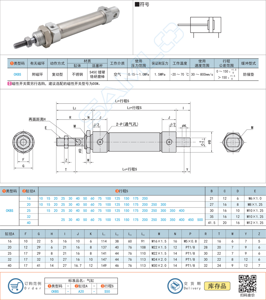 不銹鋼迷你氣缸的緩沖型式有哪些