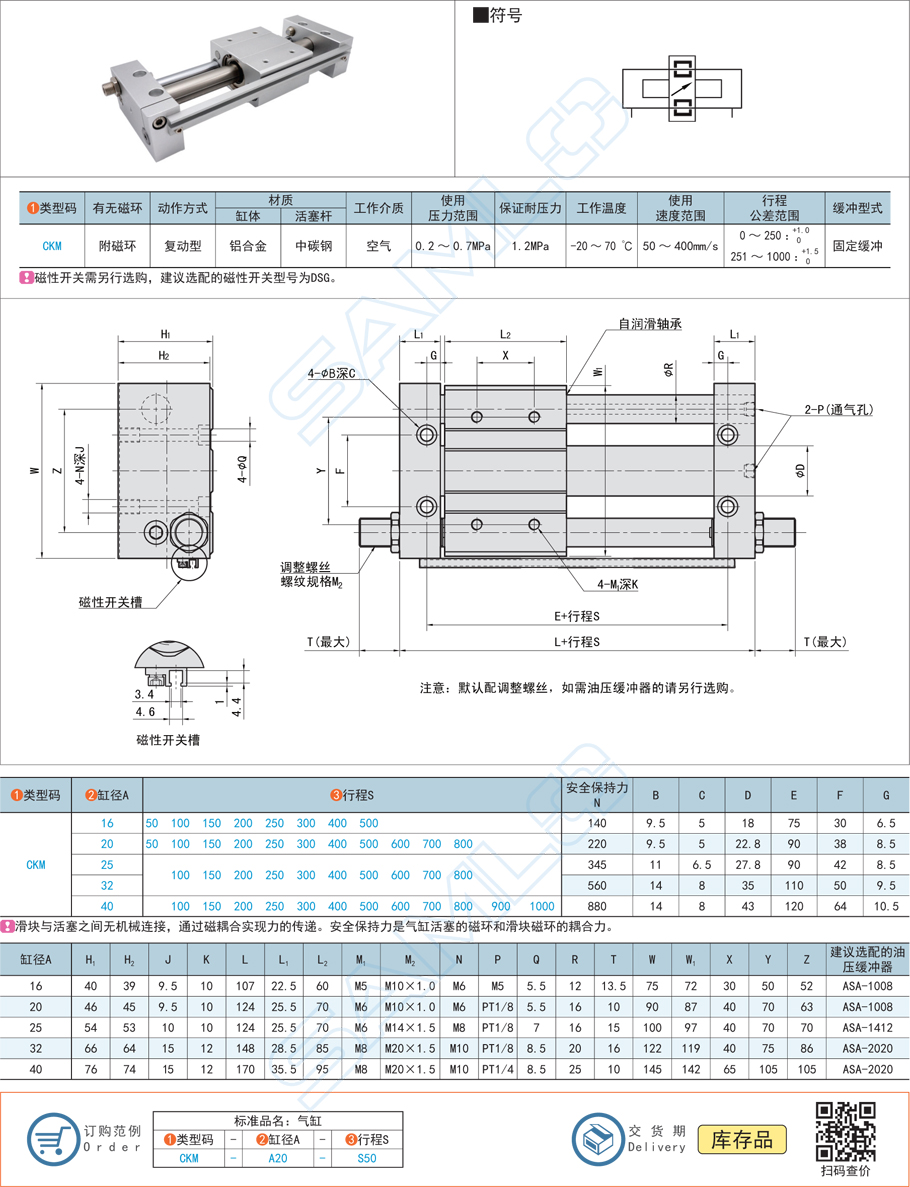 磁耦合無(wú)桿氣缸能承受多大壓力